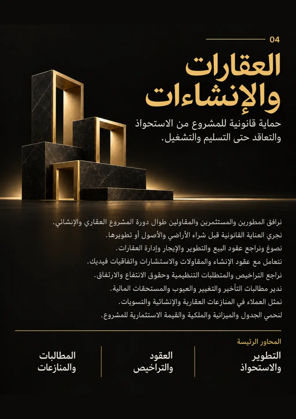 العقارات والإنشاءات